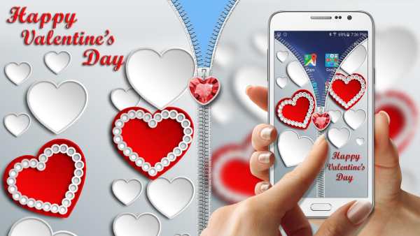 Valentines Zipper Lock screenshot 1