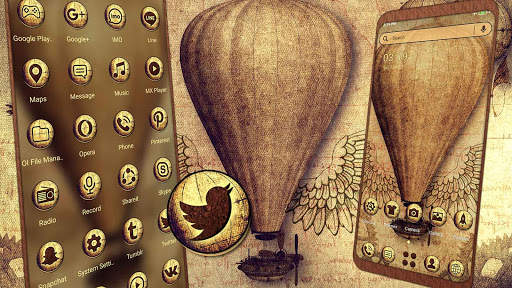 Vintage Air Balloon Launcher Theme screenshot 1