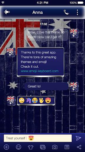 Australia Emoji Keyboard Theme स्क्रीनशॉट 2