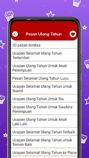 Kartu & Pesan Ulang Tahun screenshot 1