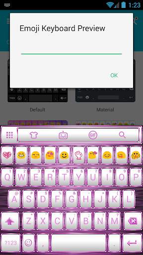 Emoji Keyboard Frame WhitePink screenshot 1