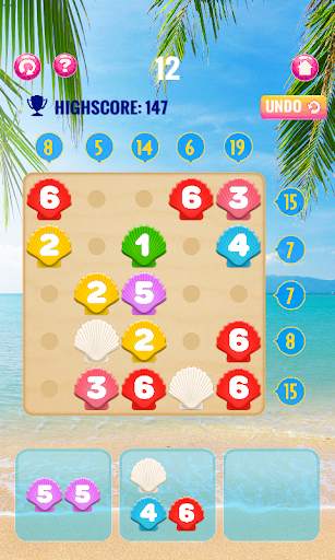 Number puzzle game – Beach *Gold Edition screenshot 1