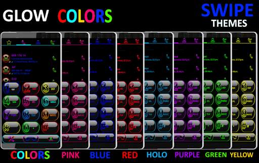 THEME SWIPE DIALER GLOW YELLOW screenshot 2