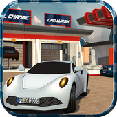 Service Station Car Parking icon