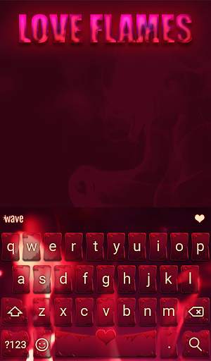 Love Flames Animated Keyboard  स्क्रीनशॉट 2
