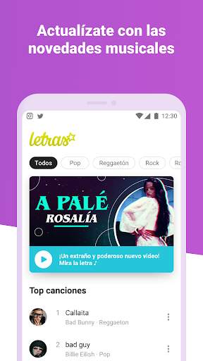 Letras - Letras de canciones screenshot 4