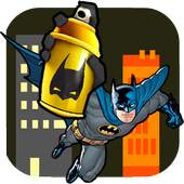 Manhattan Subway Bat Superhero - man Run 1