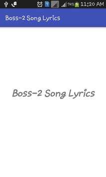 Boss-2 Song Lyrics screenshot 1