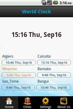World Clock screenshot 2