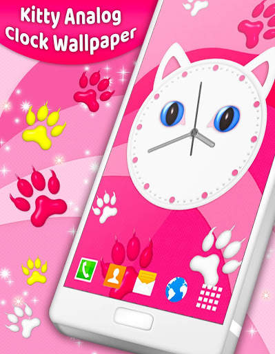 Kitty Clock Wallpaper 😻 Cute Cat Live Wallpapers screenshot 8