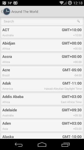 Around The World - World Clock screenshot 2