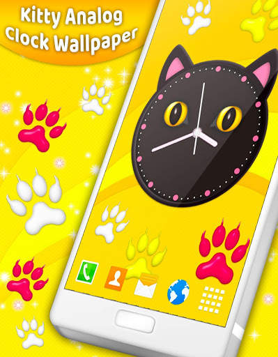 Kitty Clock Wallpaper 😻 Cute Cat Live Wallpapers screenshot 5