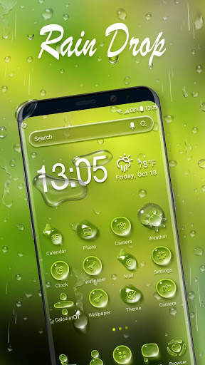 Waterdrop launcher theme &wallpaper screenshot 1