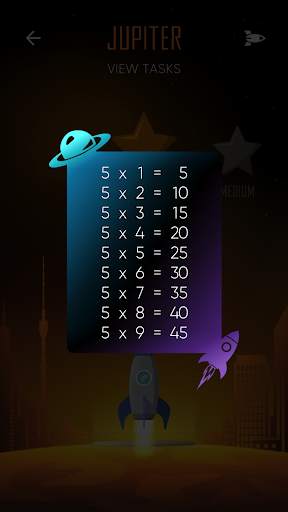 Space Math - Times tables & multiplication games screenshot 2