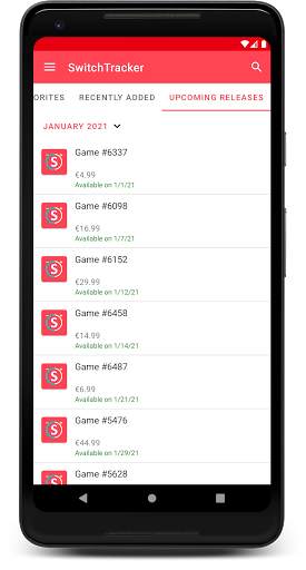 Switch Games Tracker - Games list and figures скриншот 1