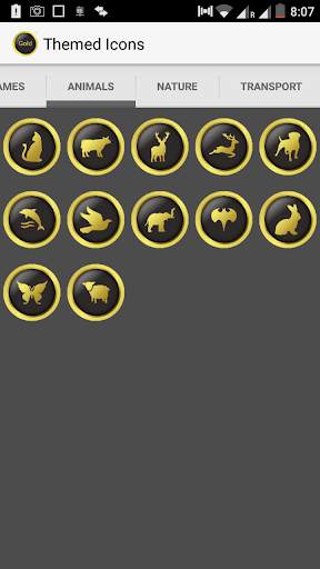 New Gold Icon Pack Free 7 تصوير الشاشة