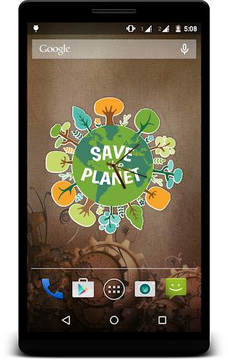 Wooden Clock Live Wallpaper screenshot 3