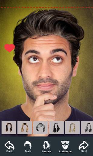 Hairstyle Changer app, virtual makeover women, men screenshot 4