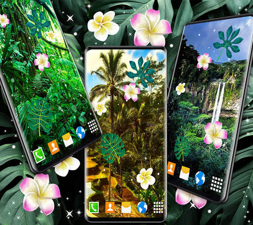 Jungle Live Wallpaper 🌴 Palm Forest Themes screenshot 2