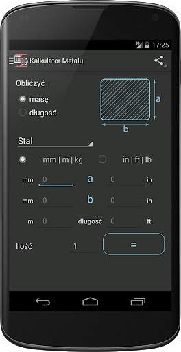 Kalkulator Wagi Metalu screenshot 1