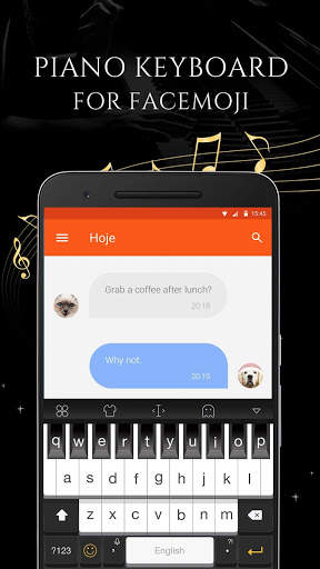 Piano Emoji Keyboard Theme screenshot 1