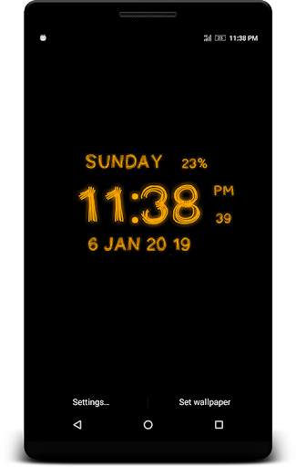 Digital Clock Live Wallpaper screenshot 7