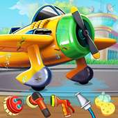 Plane Wash Salon Workshop Game logo