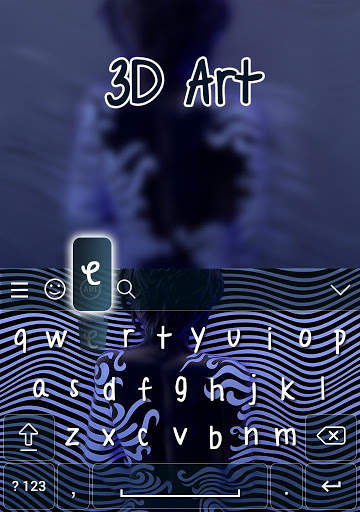 3D Keyboard themes - 3D Art screenshot 1
