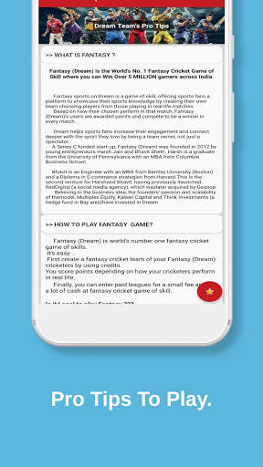 Pro11 Teams - Guide for Dream11 and Cricket Teams screenshot 4
