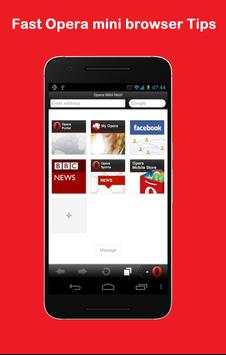 Fast Opera mini browser Tips screenshot 1