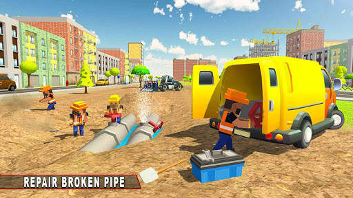 City Pipeline Construction Work : Plumber Game screenshot 3