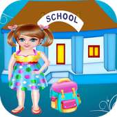 Girls games go to school logo