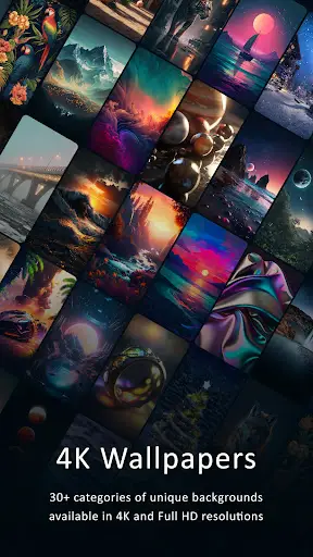 4K Wallpapers, Auto Changer 1 تصوير الشاشة