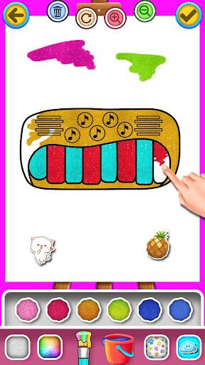 Glitter Piano Coloring screenshot 3