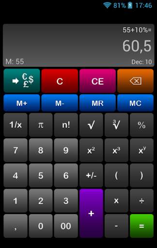 7Calc Calculadora Convertidor screenshot 1