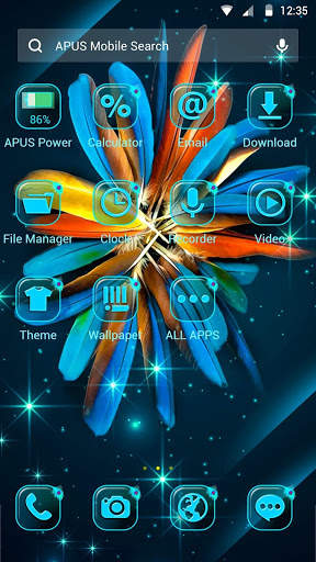 Colorful Feather APUS Launcher theme screenshot 2