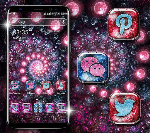 Neon Spiral Circle Launcher screenshot 1
