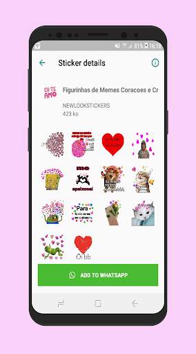 Figurinhas de Memes Corações e Crush WAStickerApps screenshot 16