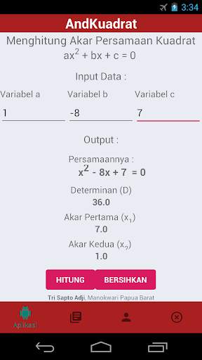 AndKuadrat - Square Root Equation Calculator скриншот 2
