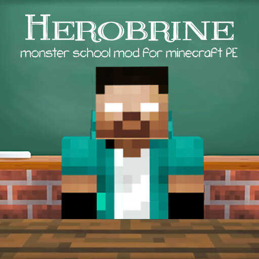 Herobrine Monster School Mod for Minecraft PE 1.0