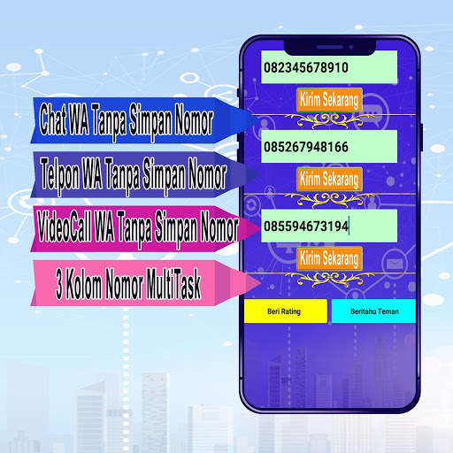 WA LANGSUNG Tanpa Simpan Nomor Kontak Bulk Chat screenshot 4