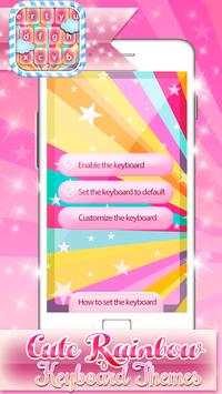 Cute Rainbow Keyboard Themes screenshot 3