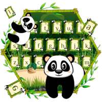 Cute Bamboo Panda Keyboard logo