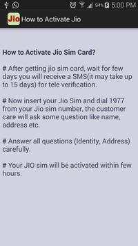 Free SIM For JIO screenshot 4