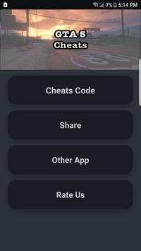 Cheat codes for GTA 5 (ps/xbox/pc/mob) 2018 screenshot 1
