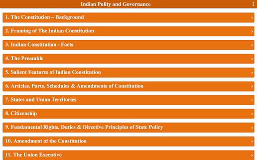 Indian Constitution, Polity & Governance (Free) screenshot 10