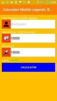 Diamond Mobile Legends Bang Bang Calculator screenshot 3
