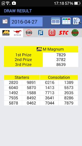 Win4D: Live 4D Result MY & SG screenshot 1