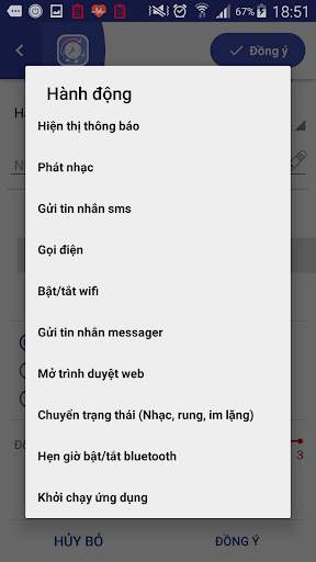 Hẹn giờ - Gọi, Nhắn tin, Wifi screenshot 1