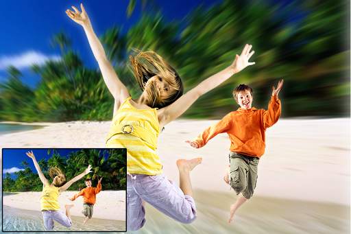 Blur Photo Editor – DSLR Blue Background Pic Focus 3 تصوير الشاشة